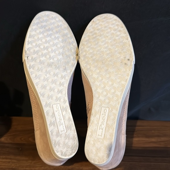 L. Paolo Women's Perforated Wedge Sneakers - Blush Pink, 10 - Picture 7 of 7